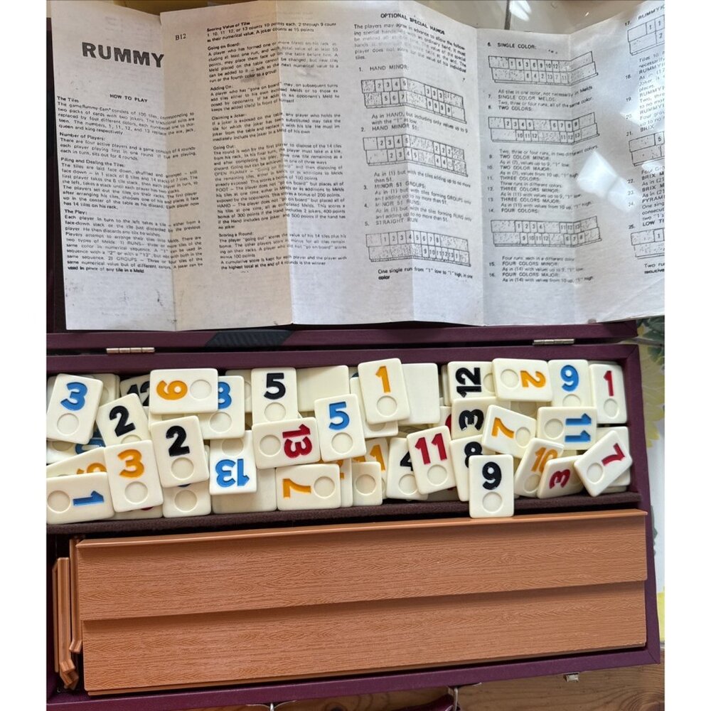Vintage Rummikub Rummy Tile Game With Carry Case 106 Tiles - Picture 7 of 16